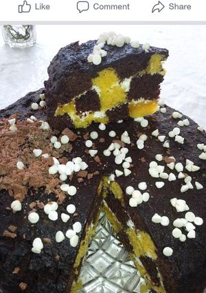 A picture of Chessboard cake.