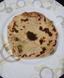 Sattu and green onion paratha