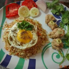 Nasi Goreng (Indonesian Fried Rice) A picture of Nasi Goreng (Indonesian Fried Rice).