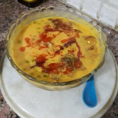 A picture of Spicy Mutter Pakoda kaddhi.