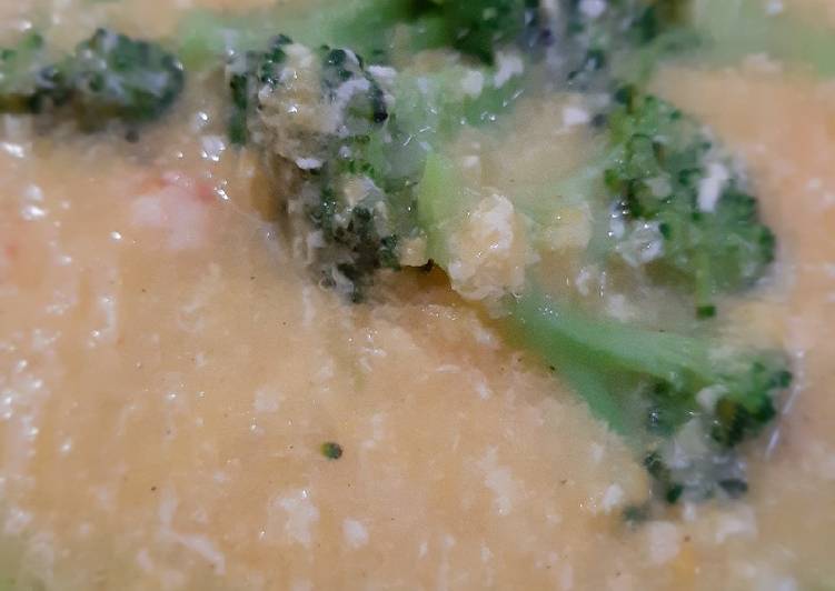MPASI Sop jagung udang brokoli