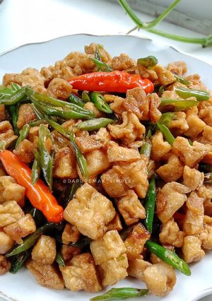 Foto resep Oseng kering buncis tahu (oseng tanpa air)