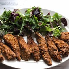 A picture of Paleo non-fried ‘fried’ chicken - glutenfree almondchicken.