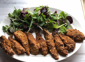 A picture of Paleo non-fried ‘fried’ chicken - glutenfree almondchicken.