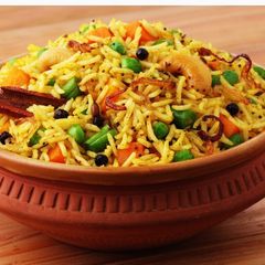 A picture of Hyderabadi biryani.
