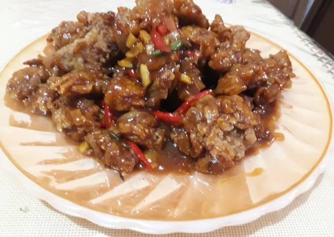 Ayam crispy saus mentega