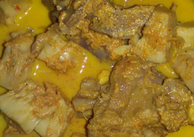  Bagaimana cara membuat Gulai nangka tulang sapi  lezat