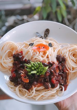 Hình của món Spaghetti sốt thịt bò.