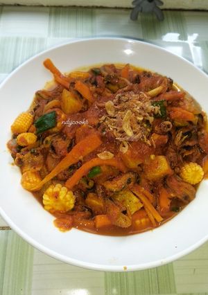 Foto resep Kerang kupas saus padang
