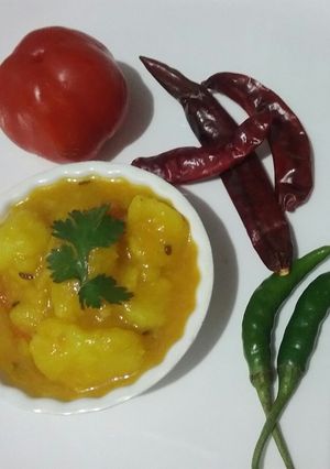 A picture of Aaloo ki sabji.