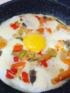 Una foto de Huevo “pizza” fit