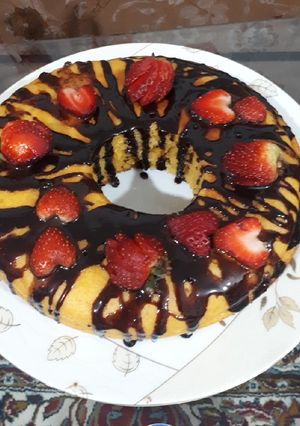 عکسی از دستور کیک زعفرانی