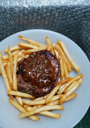 Foto resep Steak daging + brown sauce