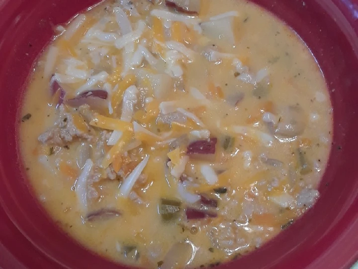 Simple Way Prepare Recipe Cheeseburger Soup that is  Makes Drooling, Tasty}