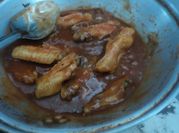 Una foto de alitas bbq