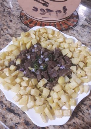صورة لوصفة مغمومه لحم توب