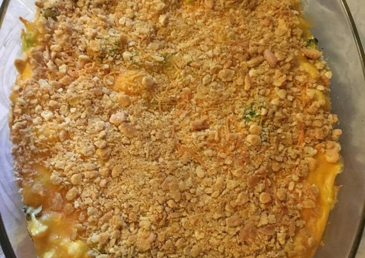 Easiest Way to Prepare Super Quick Homemade Cheesy Broccoli and Cauliflower Casserole