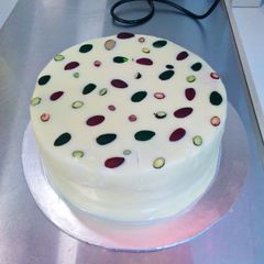 A picture of Burfee cake.
