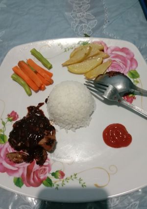 Foto resep Ayam bakar saos lada hitam
