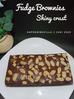 Foto resep (04) Fudge Brownies shiny crust