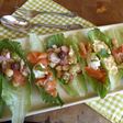 Barquitas de lechuga con rellenos diferentes