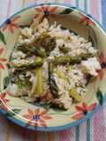 Arroz salteado con espárragos