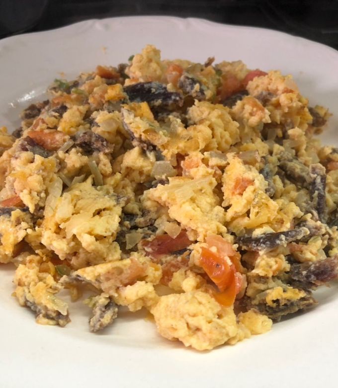Una foto de Machaca de carne seca a la Sonorense