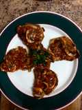 Chuleta  de cerdo con salsa de champiñones