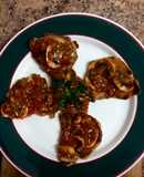 Chuleta  de cerdo con salsa de champiñones