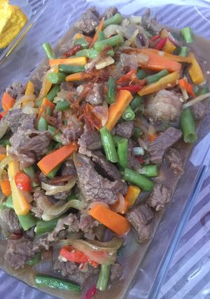 Foto resep Tumis daging sapi Lada hitam