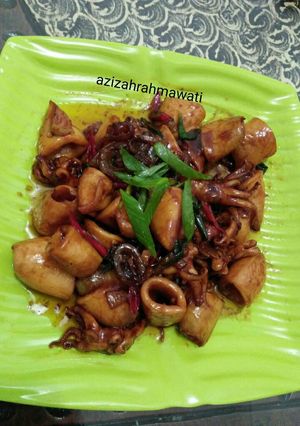 Foto resep Cumi goreng mentega