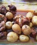 Costillitas con patatas al horno