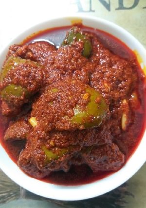 A picture of Mango pickle/Avakaya.