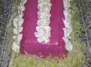 Una foto de gelatina de betabel