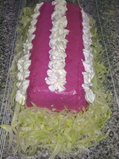 Una foto de Espuma o mousse de remolacha