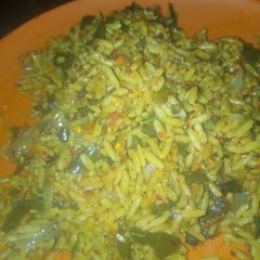 A picture of Moringa jallof rice.