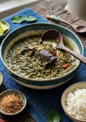 Foto resep Gulai Daun Ubi Tumbuk