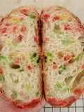 Red-Yellow-Green Sprinkles Sourdough Bread
