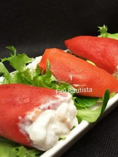 Una foto de Pimientos de piquillo rellenos fríos