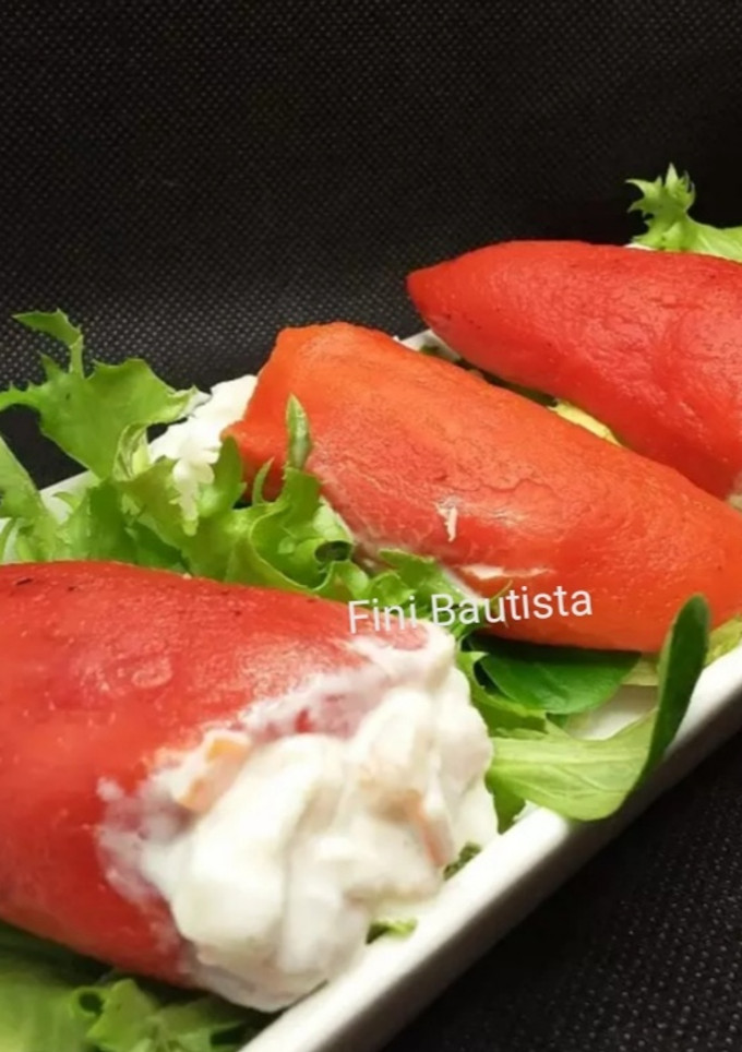 Una foto de Pimientos de piquillo rellenos fríos
