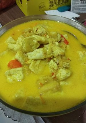 Foto resep Tahu telur santan pedas