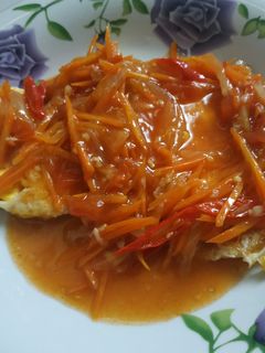 Foto resep Telur Ceplok Saus Asam Manis
