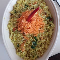 A picture of Leftover rice egg fry.