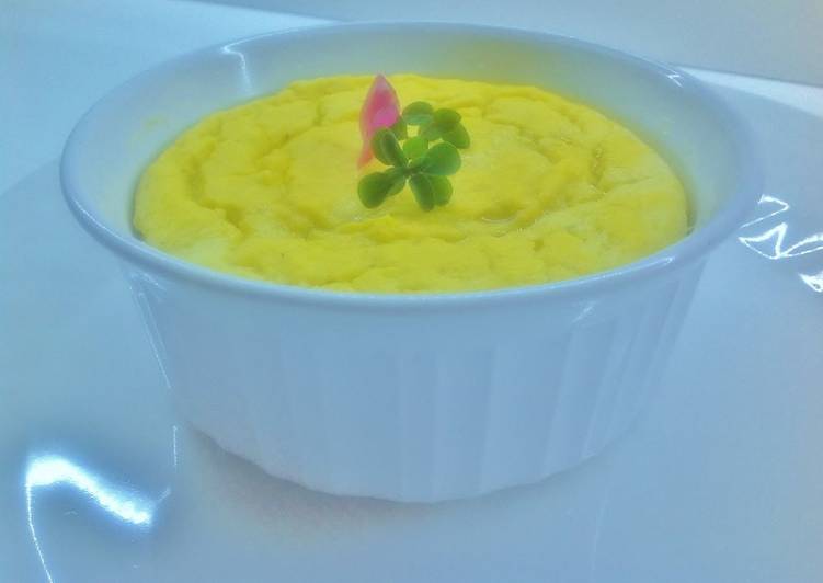 Soufflé di patate e branzino