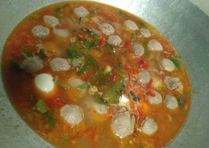 Resep Cilok kuah+baso+telur puyuh, Enak Banget