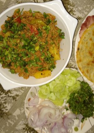A picture of Aloo keema.