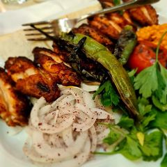 Grill chicken with veggies A picture of Grill chicken with veggies.