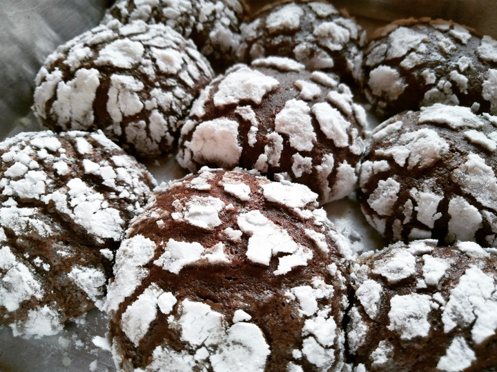 Resep Kukis retak / crinkle cookies, Sempurna