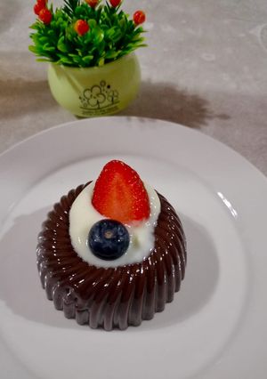 Foto resep Coklat puding dengan vla keju