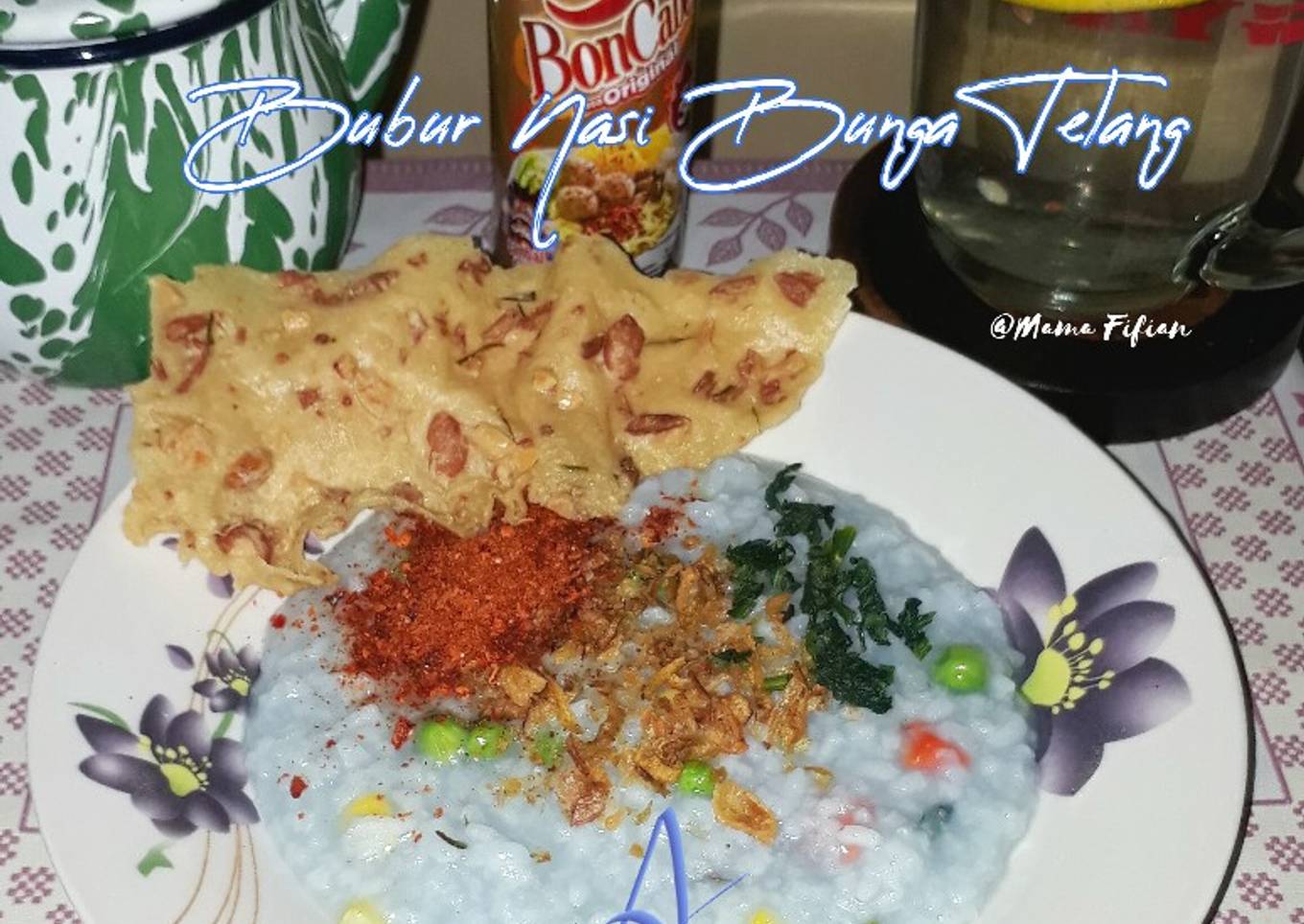 Bubur Nasi Bunga Telang